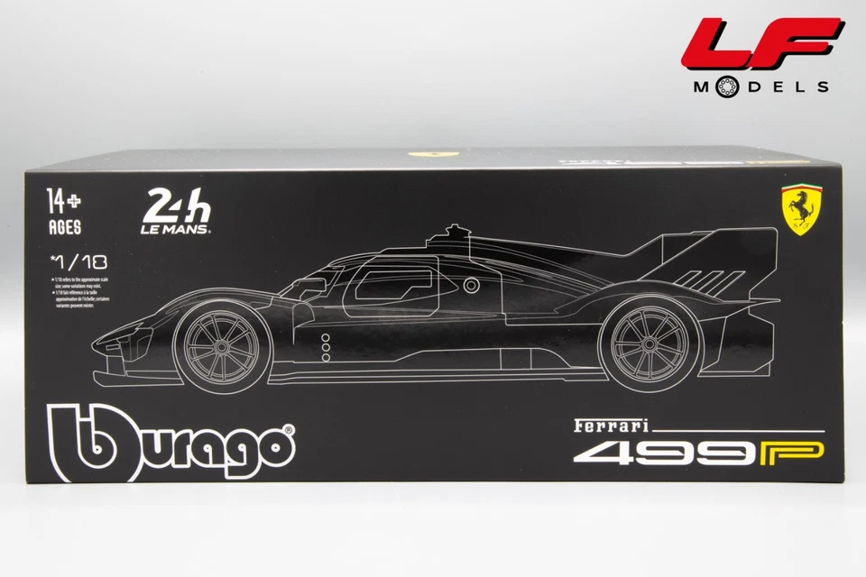 1:18 Ferrari 499P N50 Winner Le Mans 2024 Dirty version (After Race) - Burago - Immagine 4 di 4