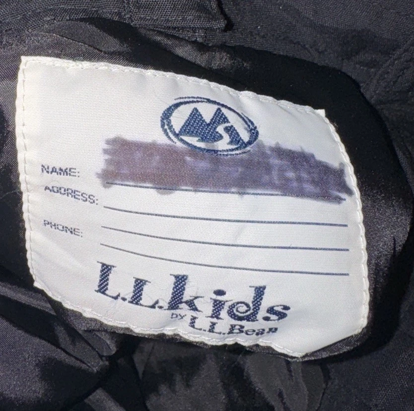 Pantalones de esquí snowboard LL Bean jóvenes niños talla grande 14/16 negros aislados Foto 3 de 4