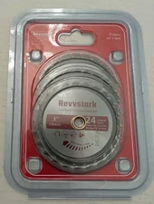Revvstark Pack 3 Inch Carbide Circular Saw Blade 24 Tooth for Wood, Plastic