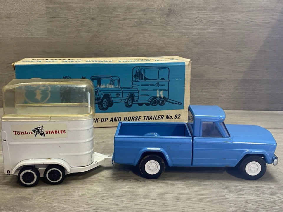 RARO 1967 MINI TONKA NO. Remolque para caballos camioneta Jeep 82 Foto 4 de 4