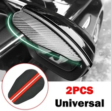 Carbon Fiber Car Mirror Rain Visor Guard Trim Black For Car Exterior Accessories