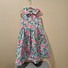 Vintage Mousefeathers Floral Dress Girls size 8 Cottagecore 1990’s Made in USA