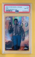 2025 Topps Chrome Star Wars Finn Prism Refractor PSA 8 NM-MT #45