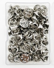 50 Pieces Lapel Butterfly Clutch Pin Backs - Metal Enamel Backing Replacement...