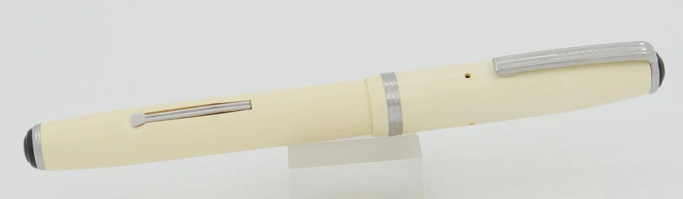 Pluma Estilográfica Enfermera Esterbrook LJ Blanca y Cromada - 9461 Nuevo en Caja - Años 50 Foto 2 de 4