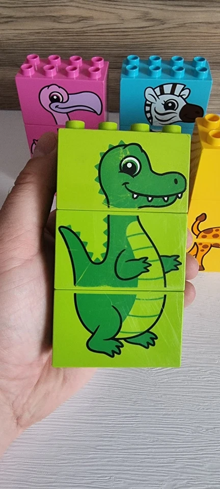LEGO Duplo My First Fun Puzzle (10885) Animals Tiger Zebra Giraffe Flamingo Croc - Image 2 of 4