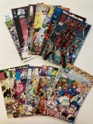 Wildcats 1-7, 9-10, 13-18 Sourcebook 1 (1992 Image) Jim Lee Chris Claremont Run