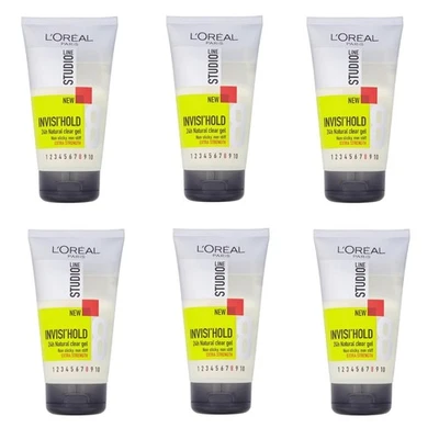 Loreal Studio Line Invisi’ Hold Hair Gel Extra Strength - 150ml (Pack of 6)