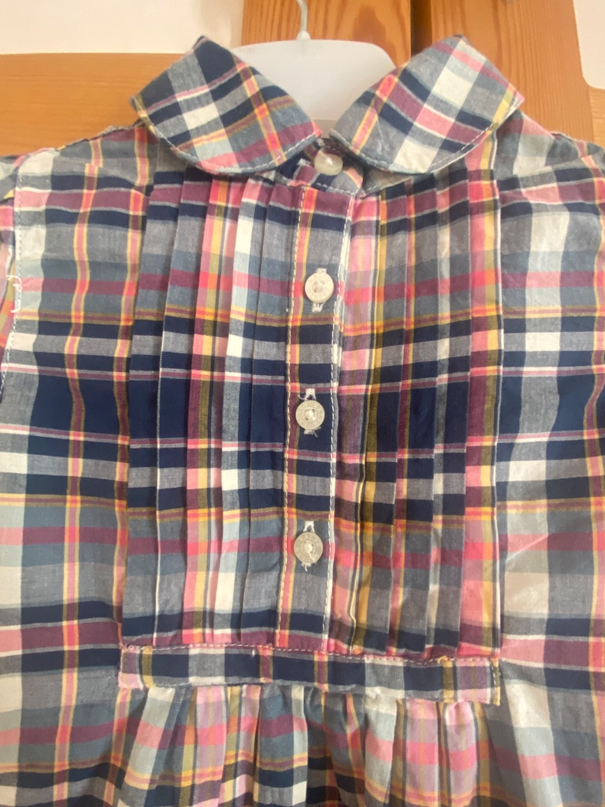 Ralph Lauren Baby Girl's Multi Checked Long Sleeve Tunic Shirt Size 9m image 8