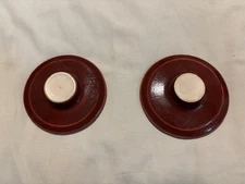 Replacement Red/Brown Glaze Stoneware Pottery Ceramic Bean Pot Crock Lid ~4"