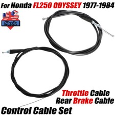 For Honda FL 250 Odyssey ATV Control Cable Set Throttle & Brake Cables 1977-1984