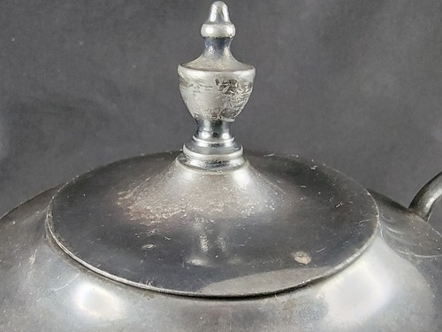 Azúcarero vintage con tapa plateado metal sin marca aprox 6" de alto - Imagen 3 de 13