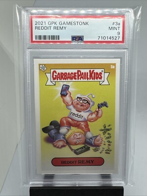#ad #ad 2021 Topps Garbage Pail Kids Gamestonk #3A Reddit Remy PSA 9 Graded Card $34.99