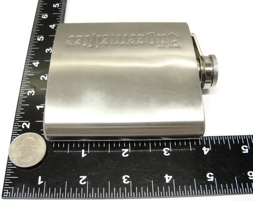 Jagermeister Stainless Steel Liquor Pocket Hip Flask Alcohol Whiskey Screw Cap - Picture 11 of 14