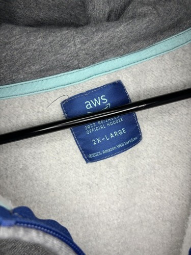 Amazon AWS Re:Invent 2023 Full Zip Hooded Fleece Sweatshirt Unisex Gr. 2XL - Bild 4 von 6