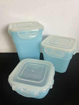 Lock & Lock Food Storage Containers w/Air Tight Lids 3 pc NEW