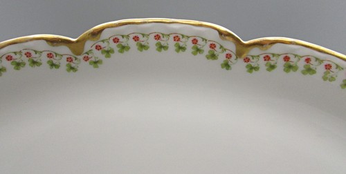Haviland 14" Oval Platter - Green Clover - Schleiger 113 - Picture 4 of 6