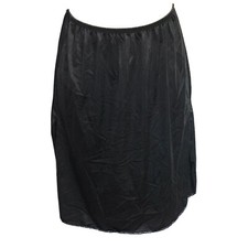 JcPenney Vintage Skirt Slip  Sz M  Black  Knee Length