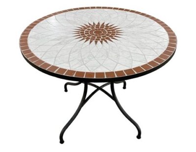 Mosaico Tavoli E Sedie Da Giardino Ferro Battuto TAVOLO ROCK IN