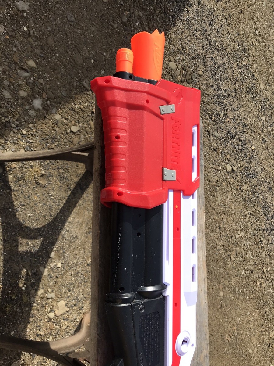 Nerf Fortnite Bossmerg 12 PUMP Shotgun Blaster Red Works | eBay