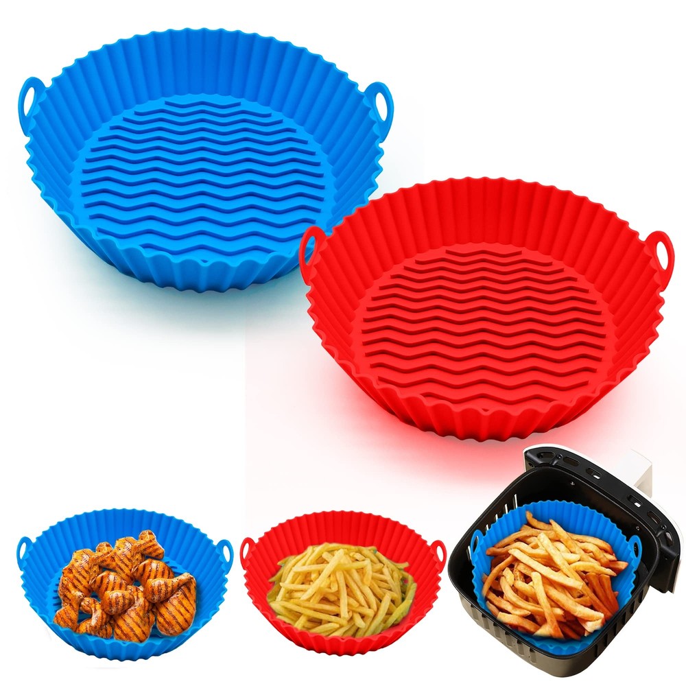 Air Fryer Silicone Liners Silicone Air Fryer Liners Tray Reusable Basket Air ...