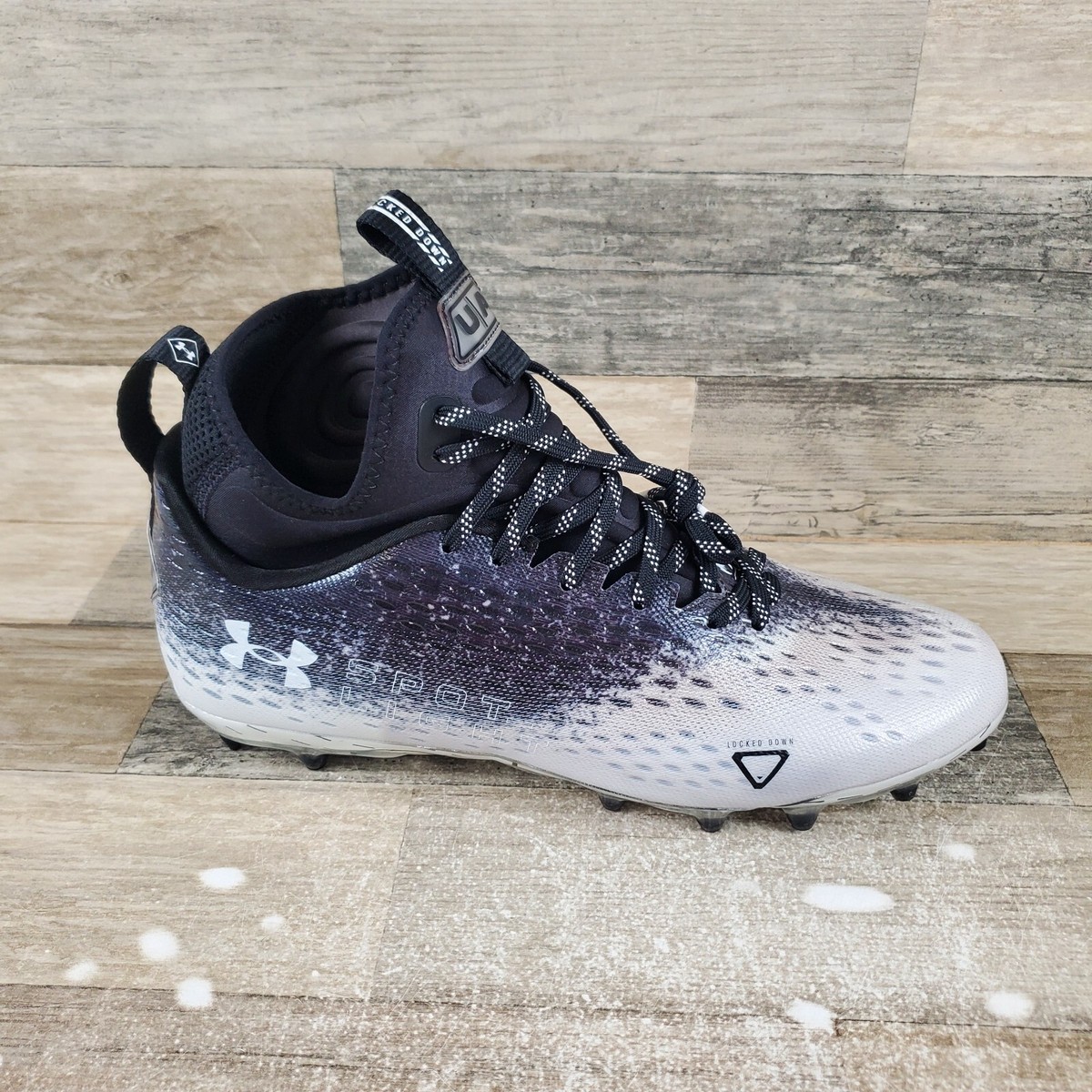 Under Armour UA Spotlight Lux MC2.0 Football Cleats Sneakers New Black White 9 Under-Armour-Spotlight-Lux-2-0  main image 4