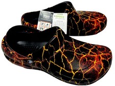 Crocs Bistro Clog Men's size 13 Black/Lava SLIP-Resistant NEW
