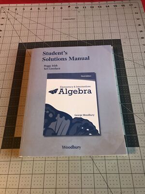 2012 Pearson Student s Solutions Manual Third Edition Algebra Book Rare