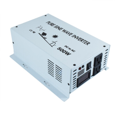 500W Pure Sine Wave Inverter 36V/48V DC to 120V/240V AC Solar Battery Inverter