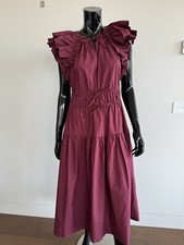 Ulla Johnson Burgundy Dress, Size 6, Brand New Without Tags