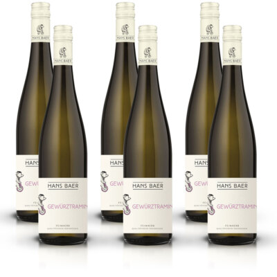 Hans Baer Gewürztraminer, feinherb, sortenreines Weinpaket (6x0,75l)