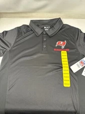 Team Apparel NFL Tampa Bay Buccaneers Men's Short Sleeve Polo Size m - NWT black