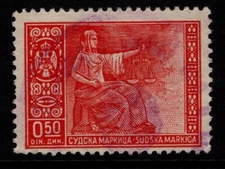 Yugoslavia 1939 .50k Judicial Revenue Used - S33619