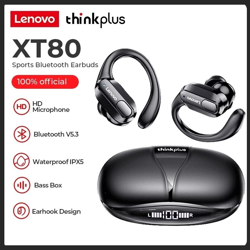 Lenovo Thinkplus - XT80 Wireless Bluetooth Sport Headphones - ANC