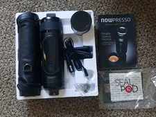 Nowpresso Portable Espresso Machine Model #NP001 Espresso Machine 9.9" Black BN