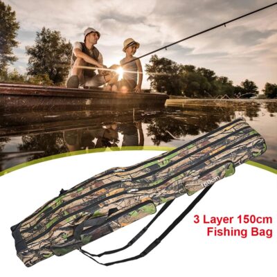 3-lagige 150 cm faltbare Angelruten-Reisetasche Tragetasche für Ruten & Rollen