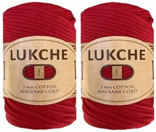 Cotton Braided Macrame Cord 3mm x 93yards 279 Feet Colored Cotton Rope Macram...