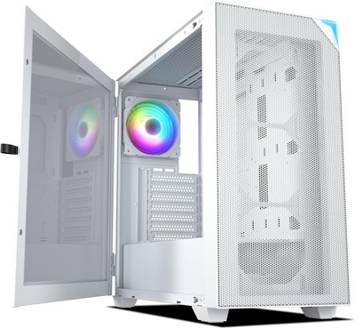 AL800 Full Tower PC Computer Case W/Door Opening Design Tempered Glass, E-ATX/AT