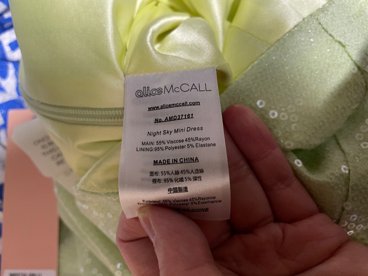 BNWT ALICE MCCALL LIME CREAM NIGHT SKY MINI DRESS - SIZE 8 AU/4 US (RRP  $450) | eBay Australia