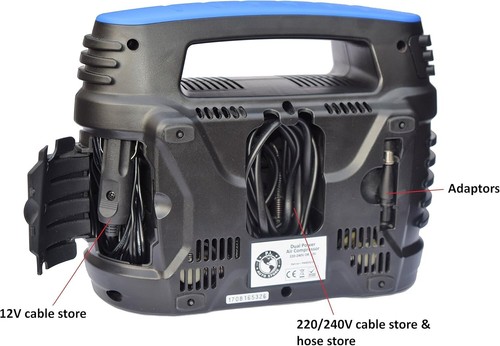 Tyre Inflator Pump - 240V Car Tyre Inflator (Mains) or 12V DC Tyre Compressor... - Picture 9 of 9