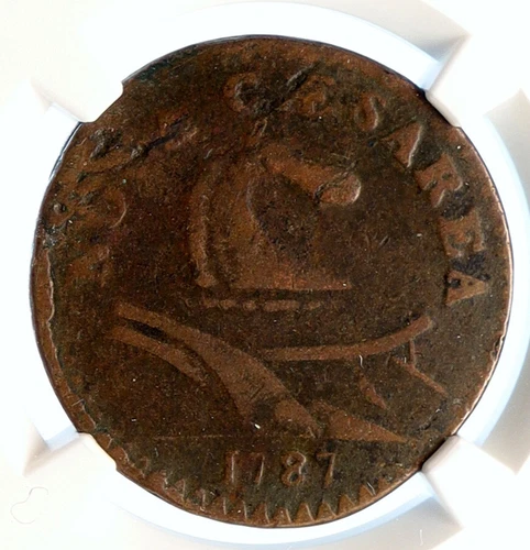 1787 US post Colonial PRE-FEDERAL NEW JERSEY Penny Antique Coin HORSE NGC i95563