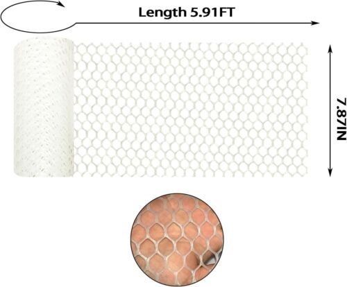 White Plastic Wire Mesh Fence Plastic Chicken Wire Fence Mesh 7.87IN x5.91FT New - Picture 4 of 7