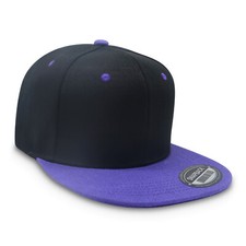 Blank Snapback Hat Adjustable Flat Bill Baseball Cap Trucker Solid Colors Men