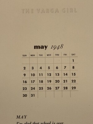 1947 VARGA GIRL Pin Up Girl Calendar Pages Vintage Original Vargas