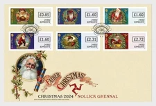 iom 2024 father christmas Santa Claus pere noel Weihnachtsmann Babbo 6v S/AD FDC