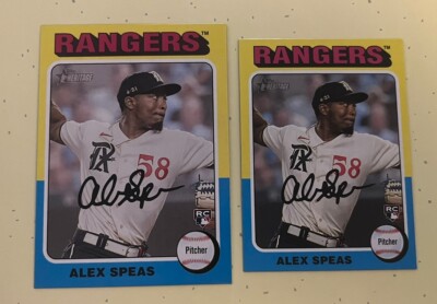 ALEX SPEAS RC 2024 Topps Heritage Standard + Mini Base Rangers