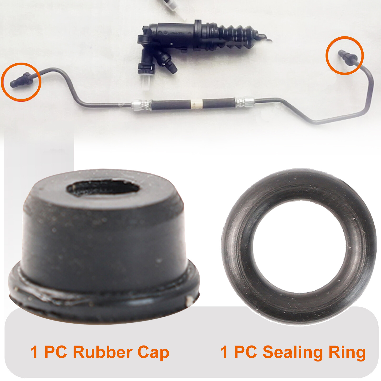 Universal Brake Clutch Slave Master Cylinder Pipe Connector Clip Seal Kit