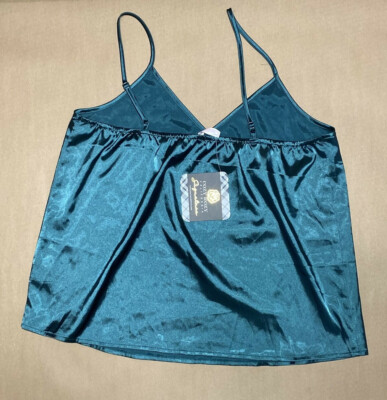 その他 Item 7 Cozy Rozy Green Cami Camisole Stain Tank Sleepwear Size M 159116