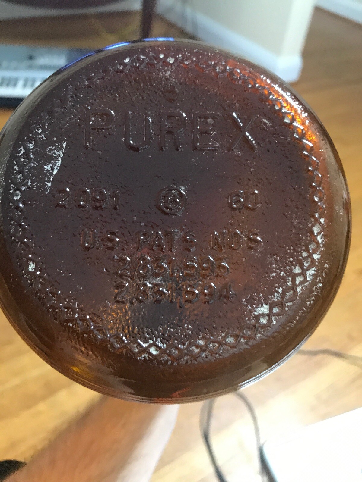 Vintage Purex Bleach Amber Brown Glass Bleach Jug Bottle B20 eBay