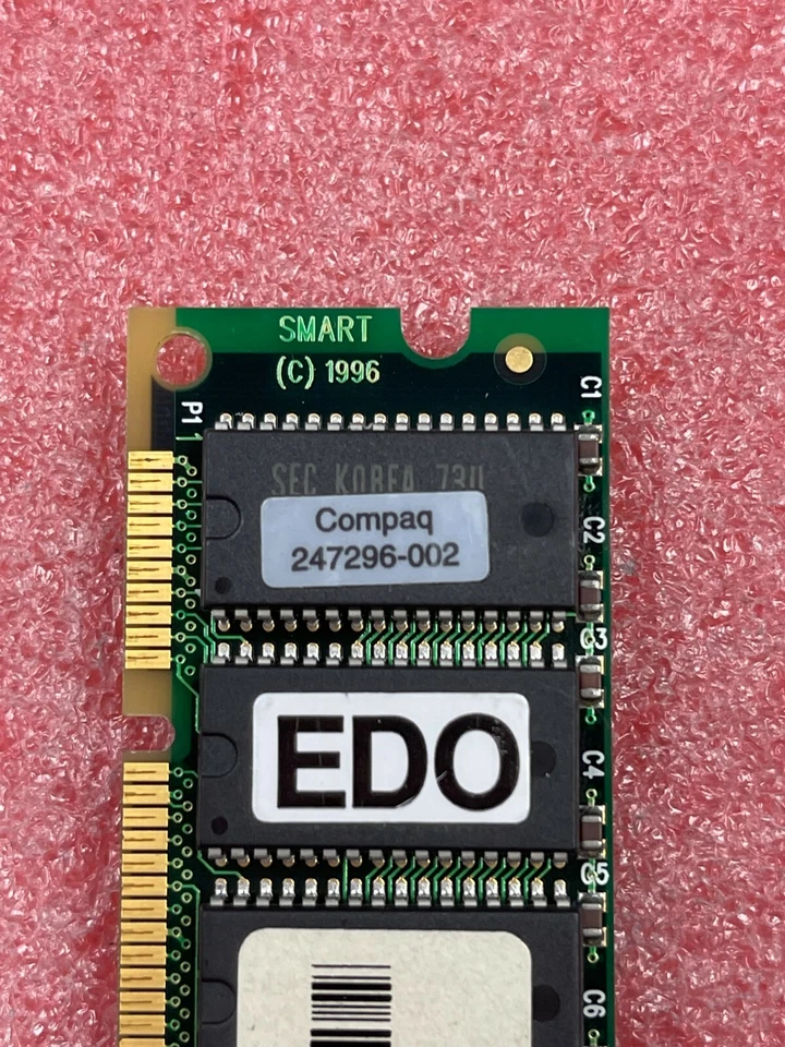 Vintage Gold Pin Compaq 128MB EDO ECC NON-REG DIMM 247296-002 KMM374F1600AK1-6 - Image 2 of 2